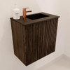Mondiaz JOYA 40cm meuble de toilette - couleur Walnut - Vasque FAYE position Droite 1 trou de robinet couleur Urban. SW1421303
