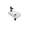 Ink Versus fonteinset – 36x18x9 cm – porselein wit glans – kraangat links – mat zwarte kraan SW493364