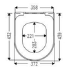 Villeroy & Boch Antao Closetzitting - met automatische sluitfunctie (SoftClosing) - met afneembare zitting - (QuickRelease)mat stone white (wit) SW917906
