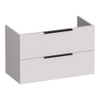 BRAUER Elevate meuble de salle de bains sous-lavabo peu profond 80 sans poignées rapportées 2 tiroirs softclose et 1 découpe pour siphon - sable mat SW1200248