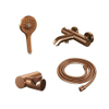 Robinet de baignoire Brauer Copper Edition à poser - ensemble de douche - 2 boutons lisses - douchette ronde 3 positions - PVD - cuivre brossé SW568385