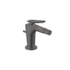 Hansgrohe Axor Citterio C 1-gats bidetkraan m. pop-up trekwaste m. cubic cutvoorsprong 11.3cm - brushed black chrome SW1152113