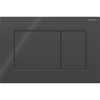 Geberit Sigma01 bedieningsplaat - 2-toets spoeling - vierkant - glans zwart (chroom) SW1237145