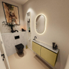 MONDIAZ TURE-DLUX Meuble toilette - 100cm - Oro - EDEN - vasque Opalo - position gauche - 1 trou de robinet SW1104456