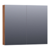 Saniclass Plain Spiegelkast 80x70x15cm Natural Walnut SW392905 Saniclass Plain Spiegelkast 80x70x15cm Natural Walnut SW392905