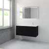 Bruynzeel Matera badmeubelset 56.5x120x50cm 1 kraangat 1 wasbak 4 lades met spiegel met softclose composite zwart eiken SW384435 Bruynzeel Matera badmeubelset 56.5x120x50cm 1 kraangat 1 wasbak 4 lades met spiegel met softclose composite zwart eiken SW384435