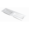 INK Faktor wastafel - 160x45x1.5cm - 2 wasbakken - 0 kraangaten - polystone wit mat SW207300