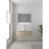 Bruynzeel Giro badmeubelset 49x100x46cm 1 wasbak 1 lade met spiegel met softclose composite natuur eiken SW384298 Bruynzeel Giro badmeubelset 49x100x46cm 1 wasbak 1 lade met spiegel met softclose composite natuur eiken SW384298