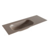 Mondiaz BIG small Smoke solid surface inbouw wastafel 120cm links SW429857 Mondiaz BIG small Smoke solid surface inbouw wastafel 120cm links SW429857