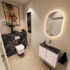 MONDIAZ TURE-DLUX meuble de toilettes 60 cm Rosee. EDEN lavabo Lava position milieu. Sans trou de robinet. SW1104001