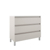 Saniclass Chaci PLUS Meuble bas de salle de bains - 100x86x46cm - 3 tiroirs - Poignée intégrée - MFC - cotton mat (beige) SW1212804