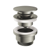 Hotbath Mate Pal afvoerplug clickwaste 1 1 4 710 - geborsteld nikkel (RVS) SW12944