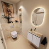 MONDIAZ TURE-DLUX Meuble toilette - 60cm - Cale - EDEN - vasque Frappe - position centrale - sans trou de robinet SW1102683