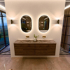 Mondiaz CIRO-DLUX Badkamermeubelset - 160x45x50cm - Solid surface wastafel Sombra - 2 wasbak Dubbel - zonder kraangaten - 4 lades - Dusk SW1533417