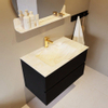 Mondiaz VICA-DLUX Ensemble de meuble de salle de bain - 80cm - meuble sous-vasque urban - 2 tiroirs - lavabo encastrée cloud milieu - 1 trou de robinet - version haute de 60cm - ostra SW1087207