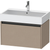 Duravit Ketho.2 Wastafelonderbouwkast - met 1 lade - 78.4x46x44cm - met greep antraciet - linnen mat SW771910