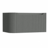 H&R Badmeubelen Juice Wastafelonderkast - 80x45x40cm - linkerhoek afgerond - 3D-front - 1 lade - geïntegreerde greep - petrol mat SW1259677