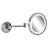 Geesa Mirror Miroir de rasage avec éclairage 2 bras 21.5cm grossissant x3 chrome 0650391