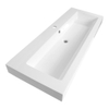 BRAUER Florence Lavabos pour meuble 120x45.7cm 1 lavabo marbre minéral blanc brillant SW86526