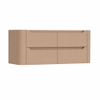 H&R Badmeubelen Juice Wastafelonderkast - 120x45x50cm - afgeronde hoeken - 4 lades - geïntegreerde greep - Peach SW1490021