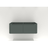 H&R badmeubelen Juice Wastafelonderkast - 120x45x40cm - afgeronde hoeken - 2 lades - geïntegreerde greep - petrol mat SW867549