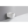 QeramiQ Dely Swirl Toiletset - inbouwreservoir Qeramiq Flush - 35mm zitting - natuursteen wit marmeren bedieningsplaat - ronde knoppen - glans wit SW1578462