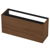 INK P2o Wastafelonderkast - 140x45x65cm - 2 lades - push to open - MDF - Warm walnoot SW1238942