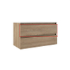 Adema Chaci Pièce de service pour meuble de salle de bain - 100cm - tiroir supérieur - tiroir intérieur en linge - chêne SW968214