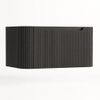 H&R Badmeubelen Juice Wastafelonderkast - 80x45x40cm - afgeronde hoeken - 3D-front - 1 lade - geïntegreerde greep - basalt SW1259125