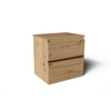 Saniclass Vita Badkamermeubelset - 60x60x46cm - topblad - 2 lades - greeploos - mat eiken rustiek (hout) SW1439453