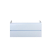 H&R Badmeubelen Infinity Wastafelonderkast - 120x44.8x55cm - 2 lades - greeploos - enkele sifonuitsparing wit hoogglans SW462495