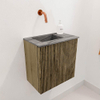 Mondiaz JOYA-DLUX Meuble de salle de bains 40cm - couleur Dusk - Lavabo FAYE position Gauche Sans trou de robinet couleur Sombra. SW1426117