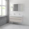 Bruynzeel Roma badmeubelset 120x60.5x46cm met softclose inclusief spiegelkast kasjmier grijs SW384929 Bruynzeel Roma badmeubelset 120x60.5x46cm met softclose inclusief spiegelkast kasjmier grijs SW384929