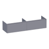 BRAUER Embrace meuble sous-lavabo - 159.8x35x45.5cm - 2 tiroirs à fermeture douce - sans poignées - 2 découpes pour siphon - gris mat SW1200320