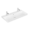Villeroy & Boch Avento meubelwastafel - 100x47cm - 2 kraangaten - met overloop - White Alpine (glans wit) SW59853