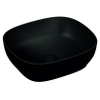 Vitra Outline opbouw wastafel vierkant zonder kraangat zonder overloop 47x41cm mat zwart SW299944