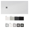Xenz Soft Receveur de douche - 120x80x3cm - sealing tape - inox square drain - Ebony (noir mat) SW1002439