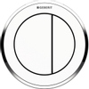Geberit Type10 Plaque de commande pneumatique 2 boutons chrome blanc GA18004