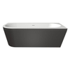 Xenz Charley hoekbad rechts 180x80 Bicolor wit/antraciet met sleuf overloop. waste wit glans SW380809 Xenz Charley hoekbad rechts 180x80 Bicolor wit/antraciet met sleuf overloop. waste wit glans SW380809