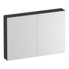 BRAUER Impress armoire de toilette - 100x70x15cm - sans éclairage - 2 portes miroir double face - Timber Anthracite SW1199015