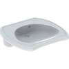 Geberit 300 Comfort Vitalis lavabo pour fauteuil roulant 65x60x15cm sans trou de robinet avec trop-plein blanc SW417794