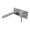 BRAUER Chrome Edition Wastafelmengkraan inbouw - rechte uitloop links - hendel lang smal - inclusief inbouwdeel - afdekplaat - model A 1 - chroom SW398004