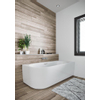 Riho Desire baignoire d'angle 170x77cm unité d'angle droite avec remplissage de baignoire chromé acrylique blanc brillant SW925237
