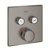 Grohe Grohtherm SmartControl afbouwdeel v. inbouwkraan thermostatisch met omstel v. 2 functies vierkant brushed hard graphite SW439127 Grohe Grohtherm SmartControl afbouwdeel v. inbouwkraan thermostatisch met omstel v. 2 functies vierkant brushed hard graphite SW439127