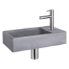 Differnz Force pack lave-mains – 40 x 22 x 8 cm – béton gris – robinet droit chromé mat SW373244