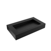 Mondiaz AVON wastafel - 80x46x12cm - wasbak midden - zonder kraangat - urban (zwart) SW427894