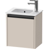 Duravit Ketho 2 meuble lavabo pour WC avec 1 porte 41x29.2x44cm droite, avec poignée anthracite taupe mat SW772277