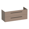 BRAUER Trust wastafelonderkast 120 excl. opbouwgrepen 2 softclose lades en 1 sifon uitsparing - mat mokka SW1203919