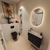 MONDIAZ TURE-DLUX Meuble toilette - 60cm - Urban - EDEN - vasque Opalo - position gauche - 1 trou de robinet SW1104178