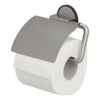 Tiger Tune Porte-rouleau de papier toilette - avec clapet - auto-adhésif - inox brossé/noir SW296123